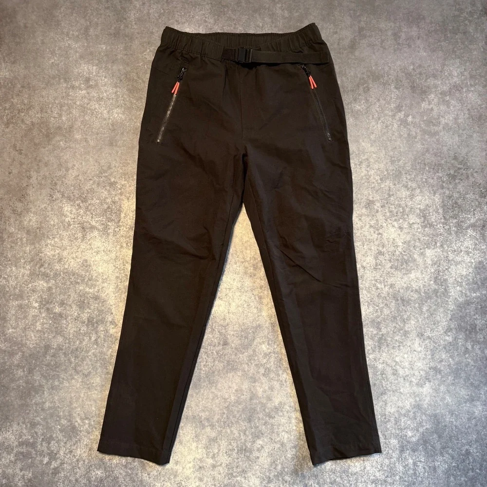 Adidas Utility Hiking Pants Mens Large Black Belted Outdoor Trousers GF4007 Gorp